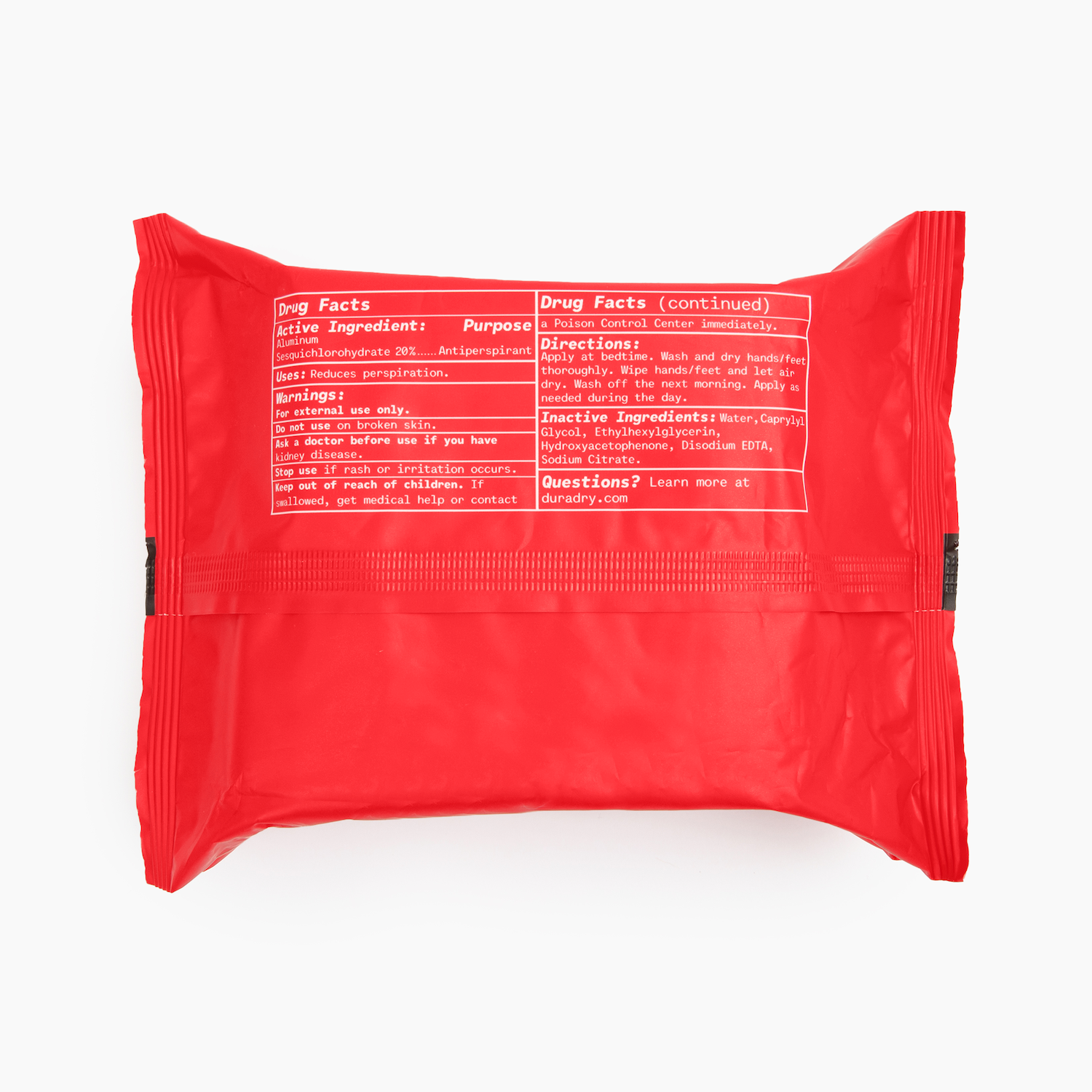 Whole Body Antiperspirant Wipes